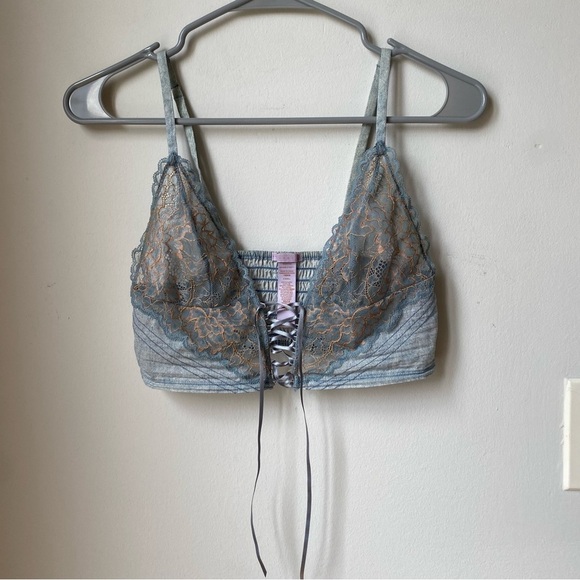 Savage X Fenty Other - Savage x fenty Lace Bralette in Blue and Gray XS